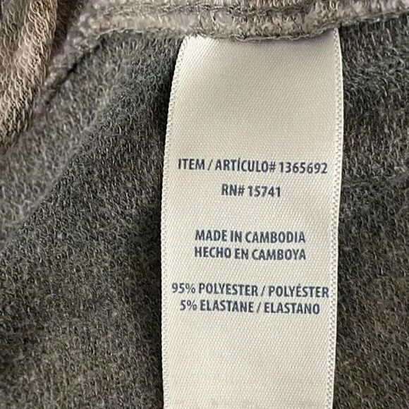 Splendid Gray Black Leopard Mid-Rise Jogger Pants Soft Lounge Womens Pajama XS - Picture 10 of 13